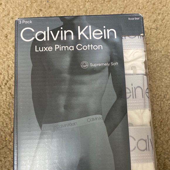 ! New ! Calvin Klein Boxer Brief Luxe Pima Cotton 3 Pack* Fast Shipping* - Picture 2 of 6